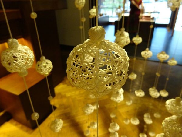 日本・金沢「金沢✈️加賀温泉旅行♨️」の写真：宿の随所に加賀水引を用いた装飾があった。...