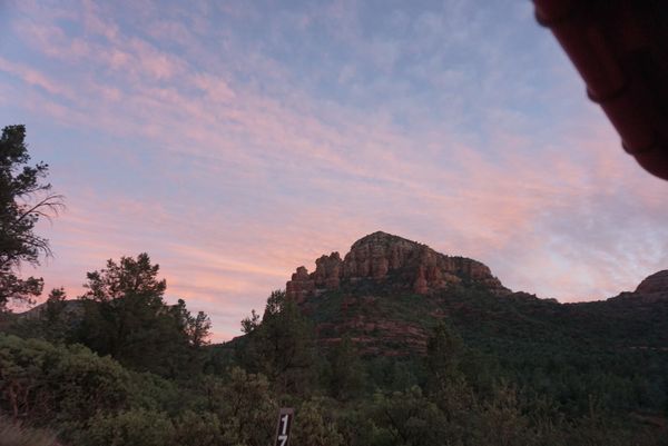 アメリカ(米国)・セドナ・4大ボルテックス・デビルズブリッジ「アリゾナ・セドナ」の写真：美しいサンセット