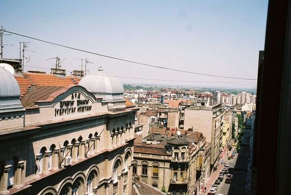 セルビア・ベオグラード「2006年 セルビア共和国 ユゴスラビア完全解体。ベオグラード」の写真:宿からの市内の眺め