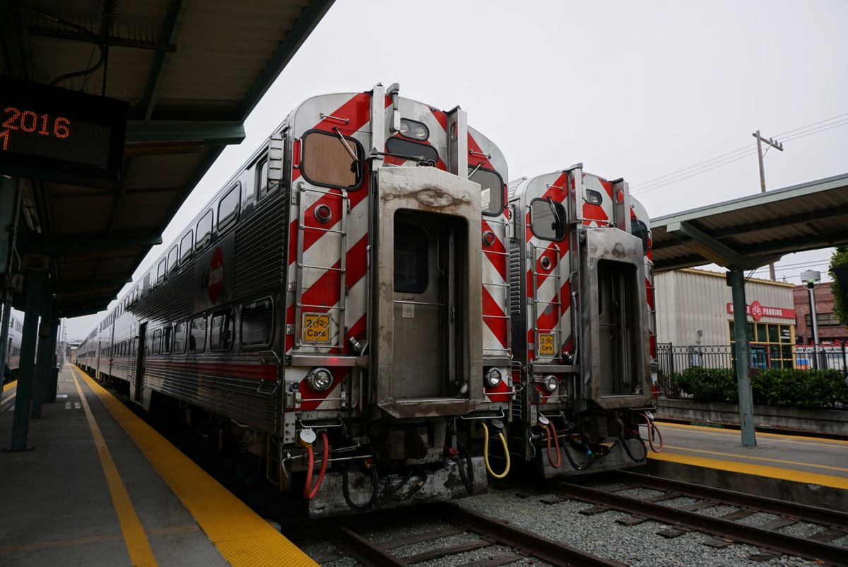 サンノゼからカルトラインに乗りサンフランシスコへ。2階建の電車！