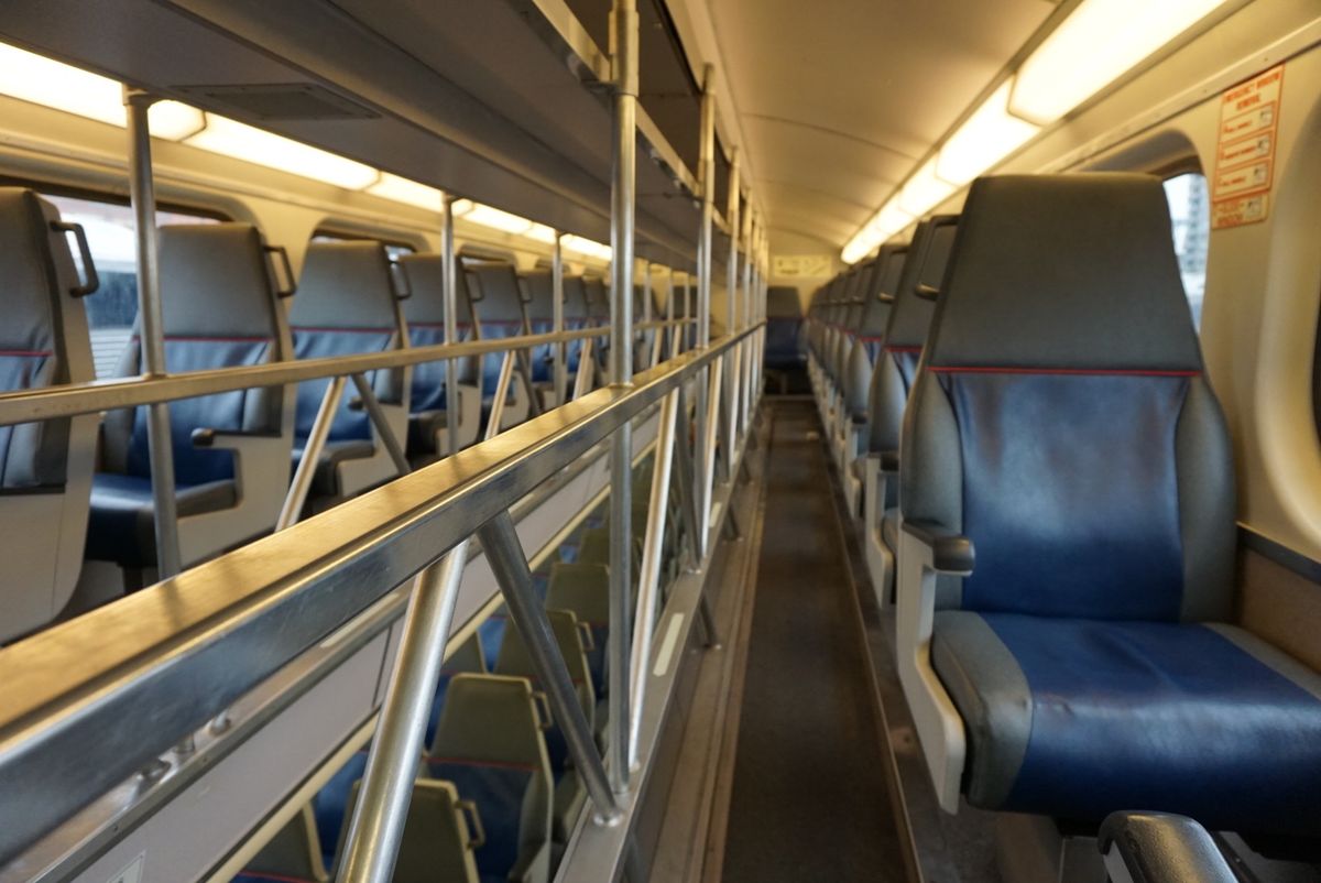 サンノゼからカルトラインに乗りサンフランシスコへ。2階建の電車！