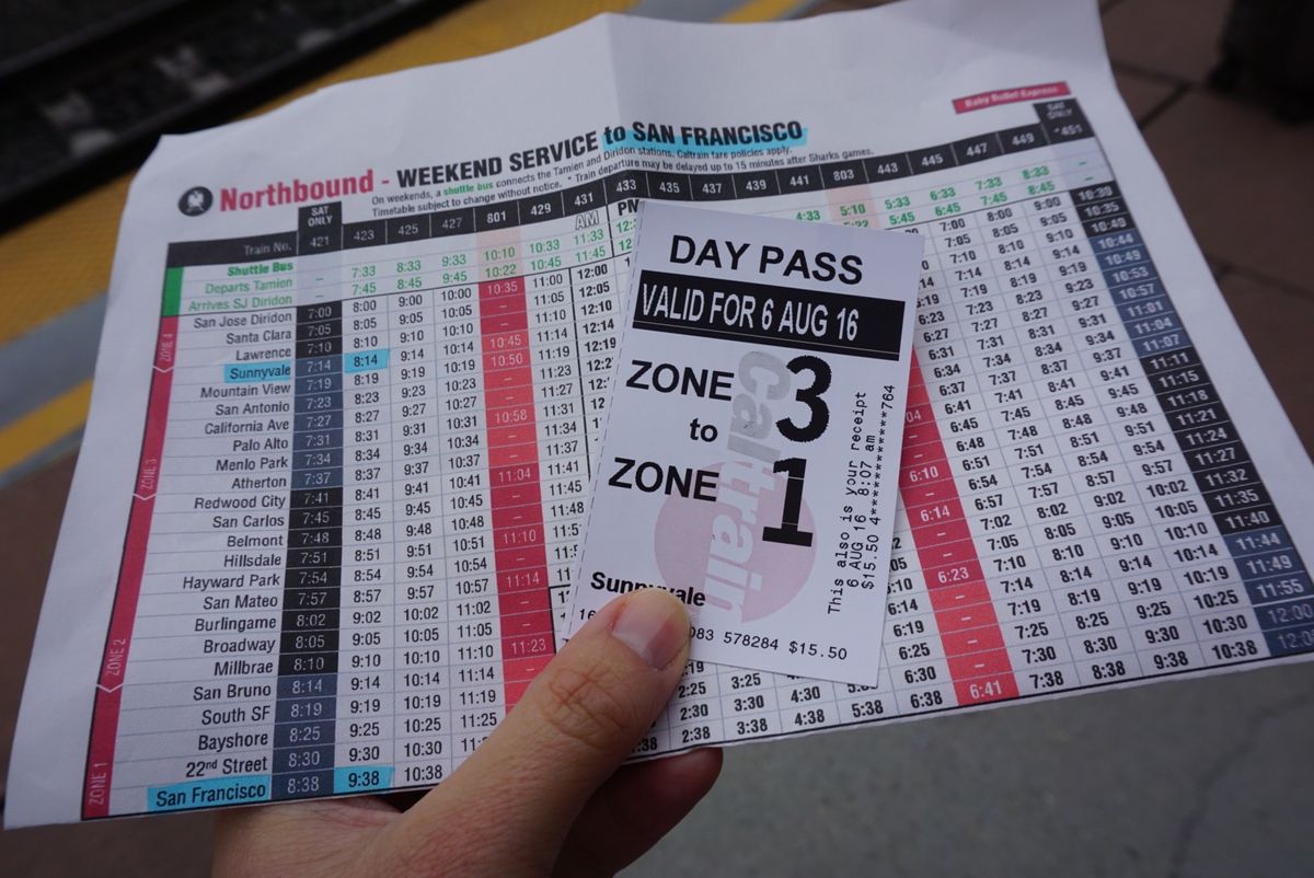 サンノゼからカルトラインに乗りサンフランシスコへ。2階建の電車！