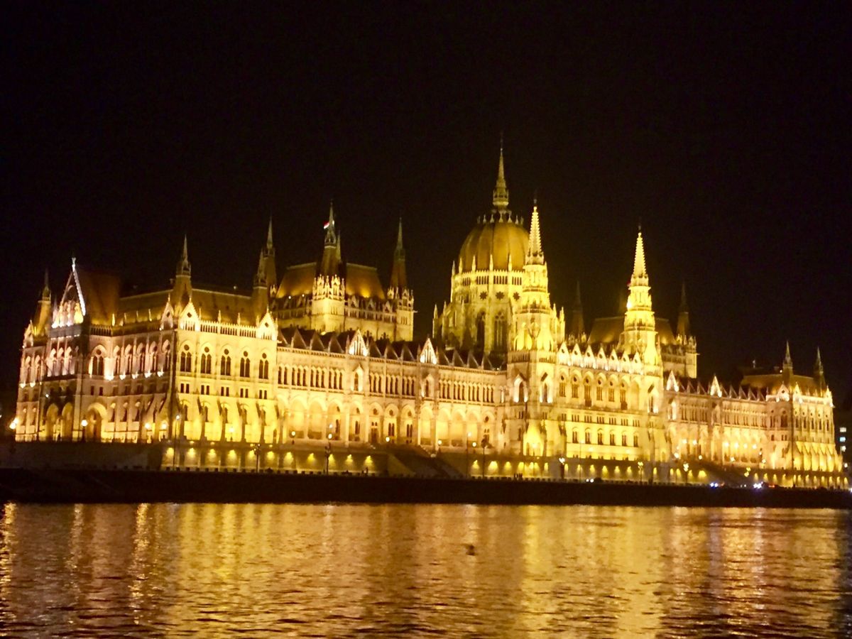 ドナウ川のナイトクルーズから見たブダ城と国会議事堂です！
最高に美しいので是非！