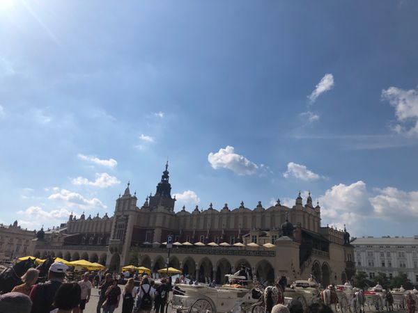 ポーランド「バルト3国andポーランド」の写真：#クラクフ　#中央市場広場