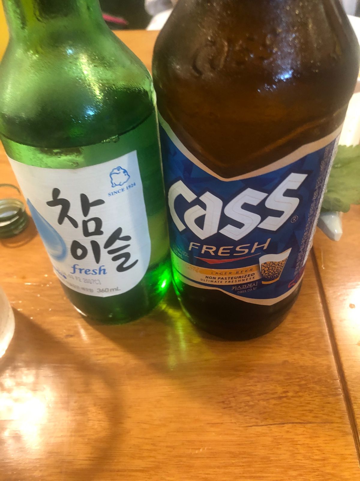 ビール〜😁
焼酎〜😁（ズボンの後ポケットにいつもはいってます）
マッコリ〜...