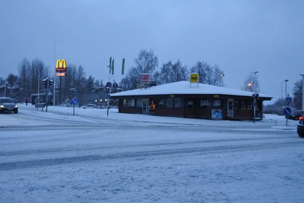 フィンランド・ヘルシンキ「12月のフィンランド」の写真：ロヴァニエミの街並み。
元・世界最北のマ...