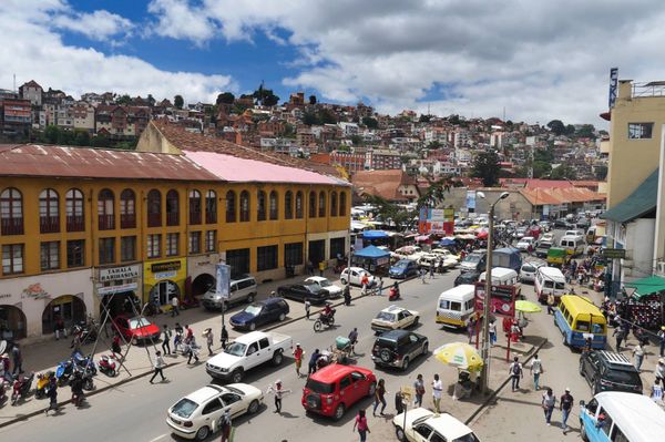 マダガスカル・Antananarivo「南部アフリカ旅(マダガスカル)」の写真：首都のアンタナナリボ。
空気が悪いのでマ...