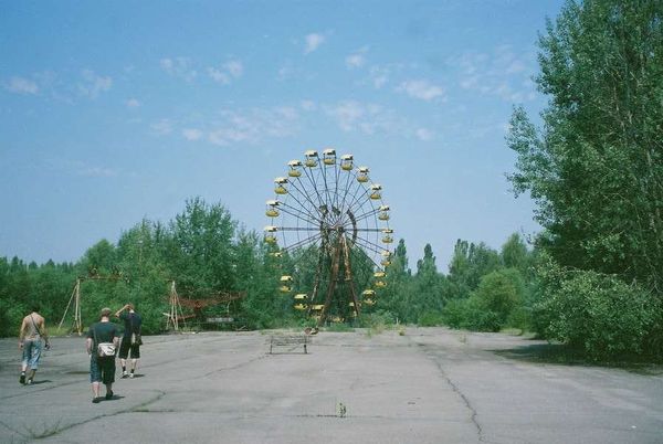 ウクライナ・キエフ「2007年 ウクライナ　チェルノブイリ」の写真：オープンできなかった遊園地