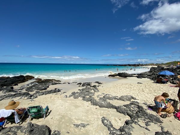 アメリカ(米国)・ハワイ「ハワイ島 星空の旅」の写真:クアベイビーチ。透き通りすぎ〜!