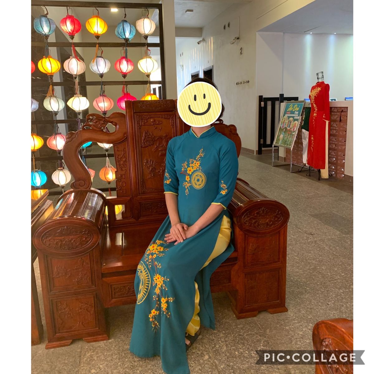 アオザイ着せていただきました♡