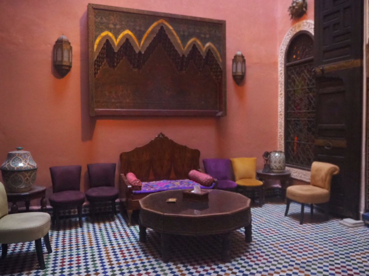 フェズの夜景と王宮、
宿泊は可愛いリヤド💕