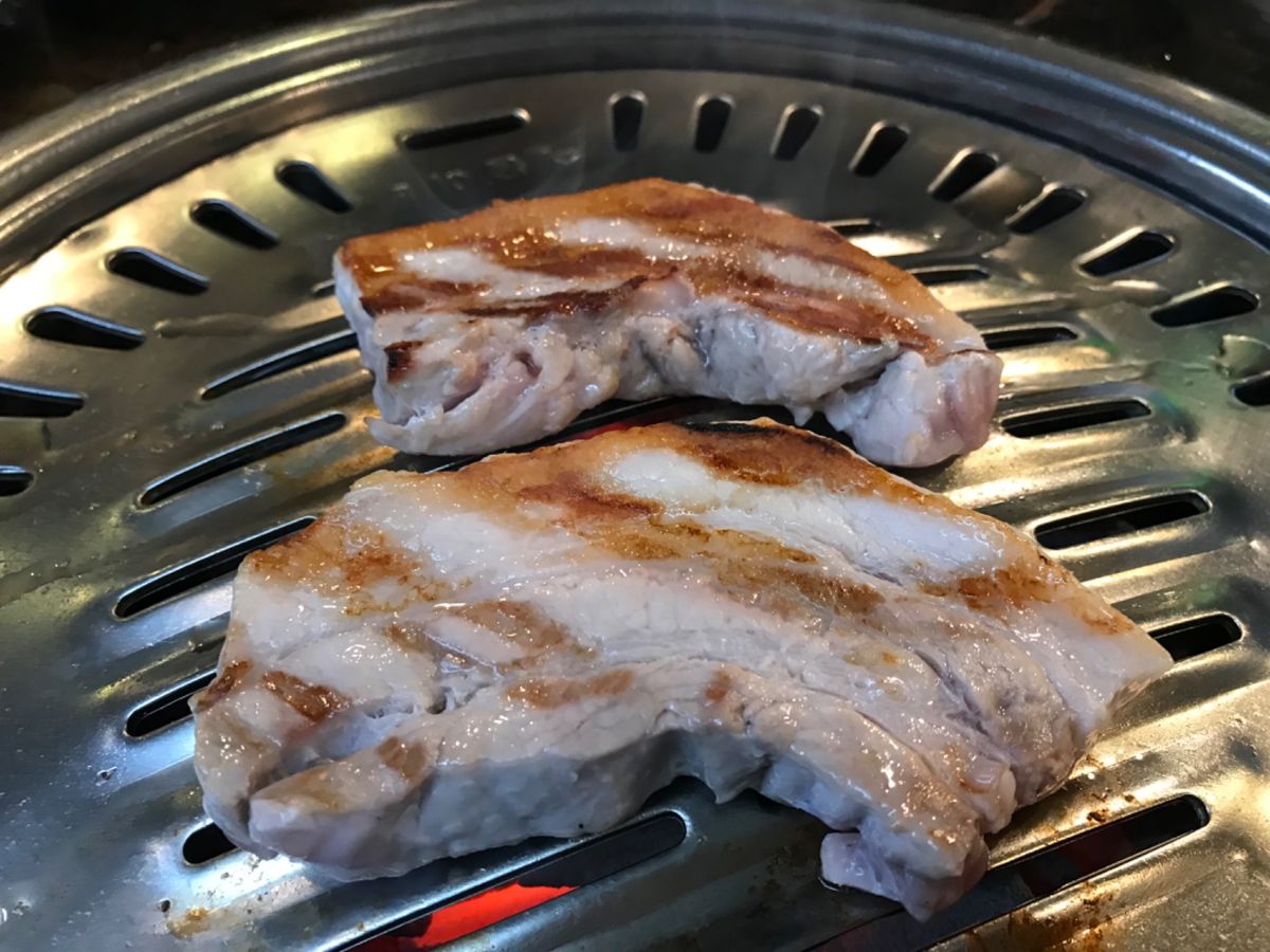 サムギョプサルを食べに行きました。