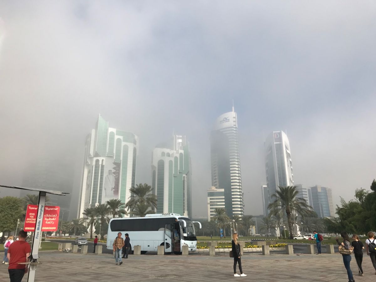 ドーハの街並み
砂漠近くだからかとても霞んでいてビルの上まで見れなかった。