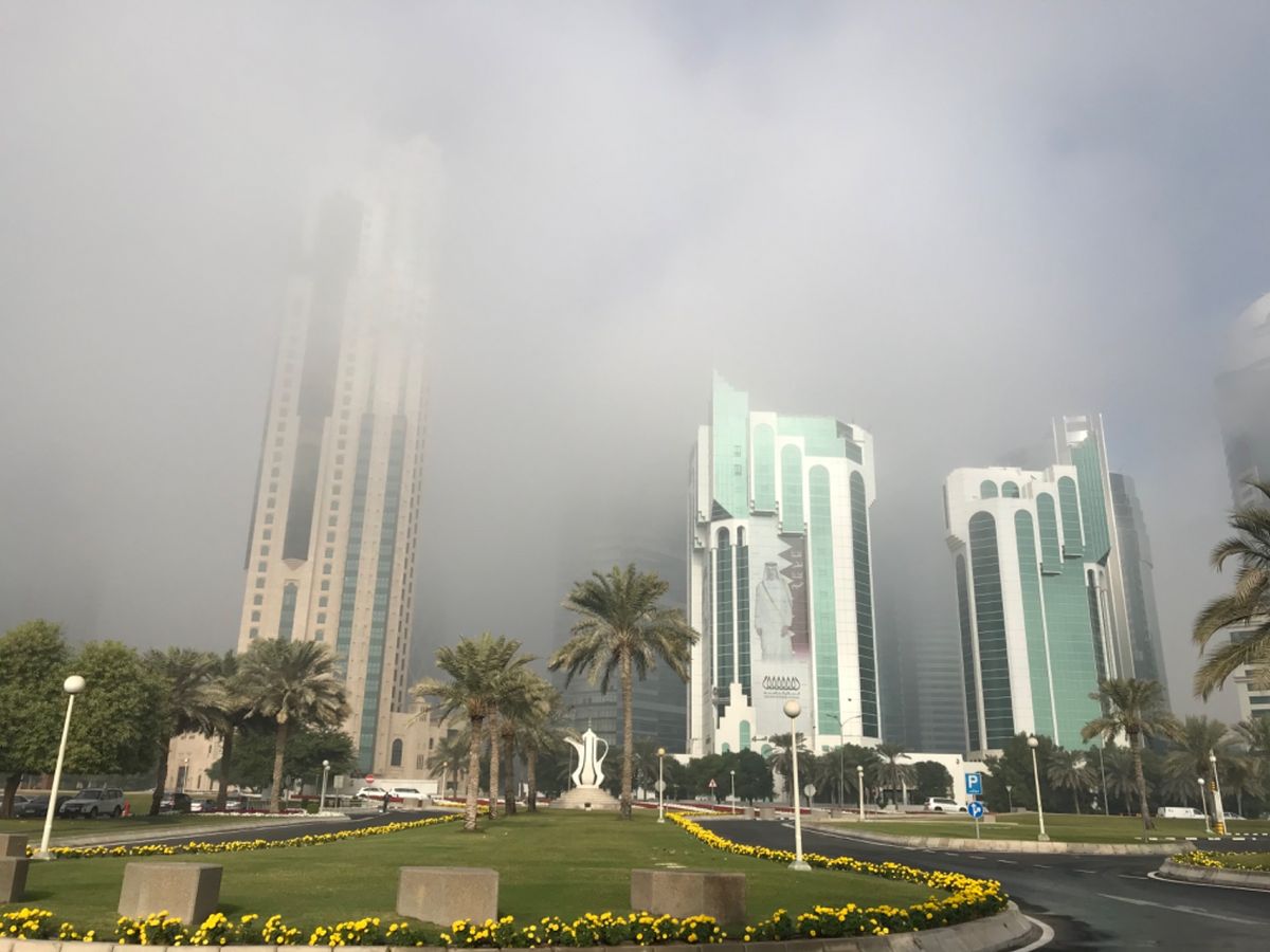ドーハの街並み
砂漠近くだからかとても霞んでいてビルの上まで見れなかった。