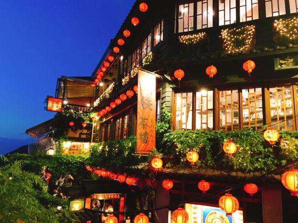 台湾・台北「台湾旅行」の写真：2日目午後の九份・十分。
念願のランタン...