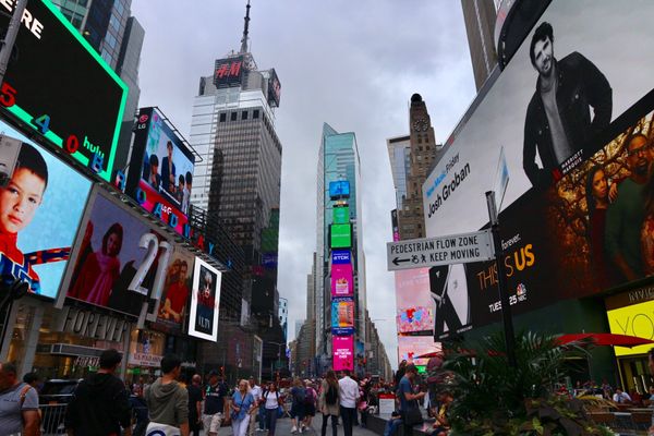 アメリカ(米国)・ニューヨーク「ニューヨーク旅行」の写真：1日目のタイムズスクエア・シェイクシャッ...