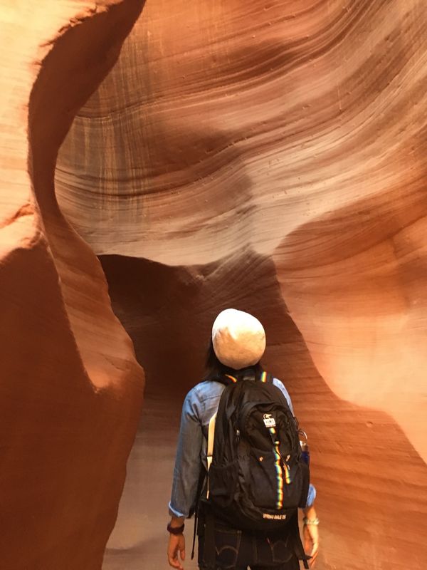 アメリカ(米国)・モニュメントバレー、ロウワーアンテロープキャニオン、ホースシューベント、グランドキャニオン、レイクパウエル、エレファントフィート「ロードトリップ！グランドサークルを巡る旅！」の写真：アンテロープキャニオン、