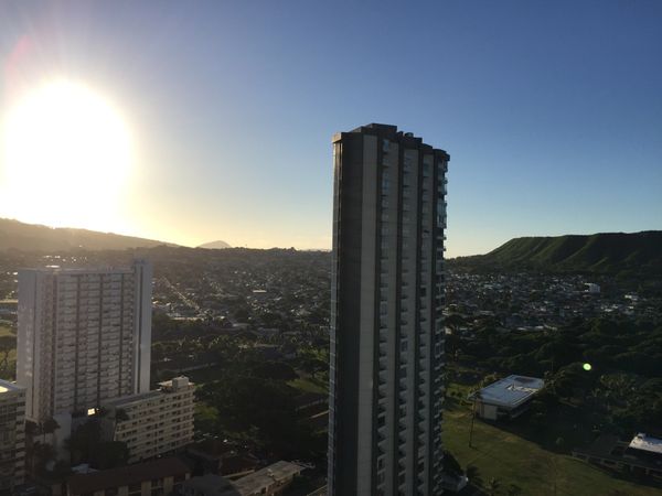 アメリカ(米国)・クアロアランチ「2019 ワイキキビーチ改修前❗️オアフ島家族旅行」の写真：おはようございます🌞  2日目の朝〜
凄...