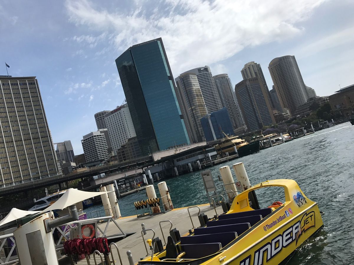 歩きすぎて疲れたので、戻りはフェリーに乗船。
ハーバーに着いて、また一杯...