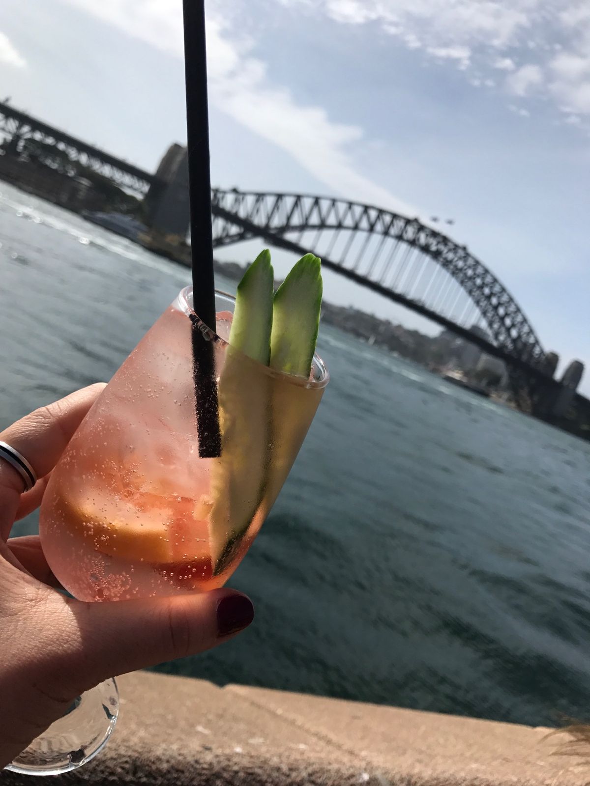 歩きすぎて疲れたので、戻りはフェリーに乗船。
ハーバーに着いて、また一杯...