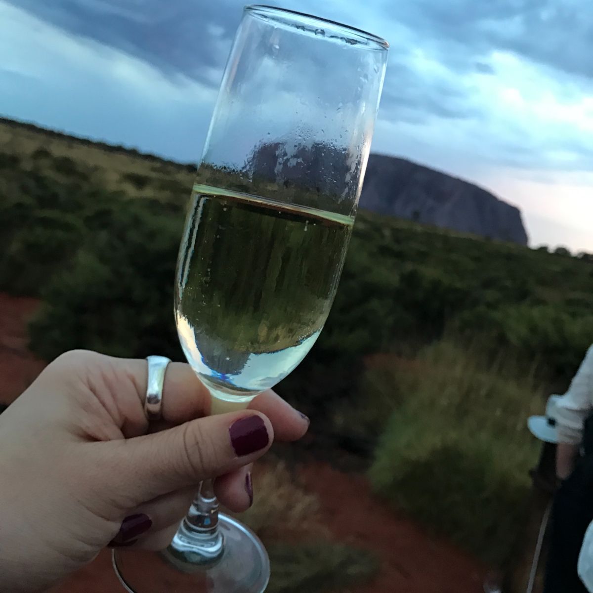 ウルルサンセット。
時間と共に刻々と色を変える。
ワイングラスに逆さウ...