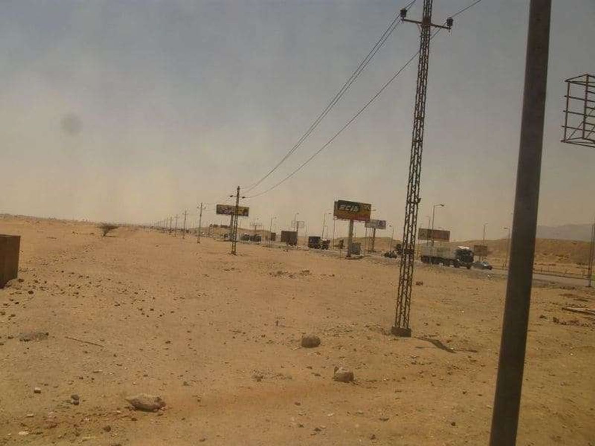 シナイ半島で途中休憩