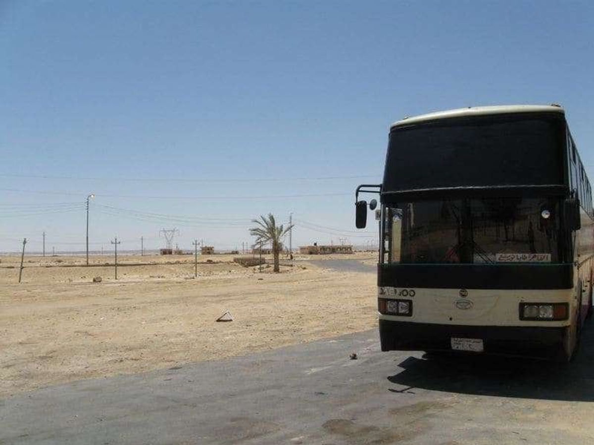 シナイ半島で途中休憩