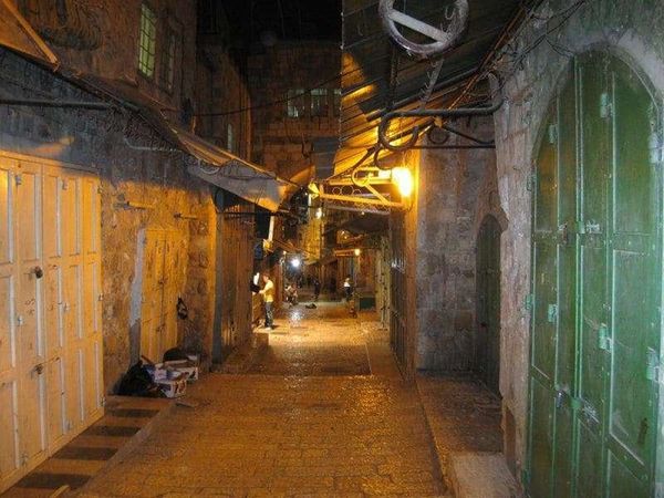 イスラエル・エルサレム「2010年 イスラエル　エルサレム　ベツレヘム分離壁」の写真：夜の旧市街