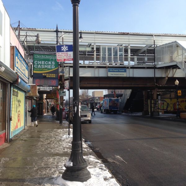 アメリカ(米国)・シカゴ「ブルースを求めてシカゴ」の写真：帰り際、電車の車窓から何となく見覚えのあ...