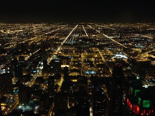 アメリカ(米国)・シカゴ「ブルースを求めてシカゴ」の写真：ジョン・ハンコック・センターからシカゴの...