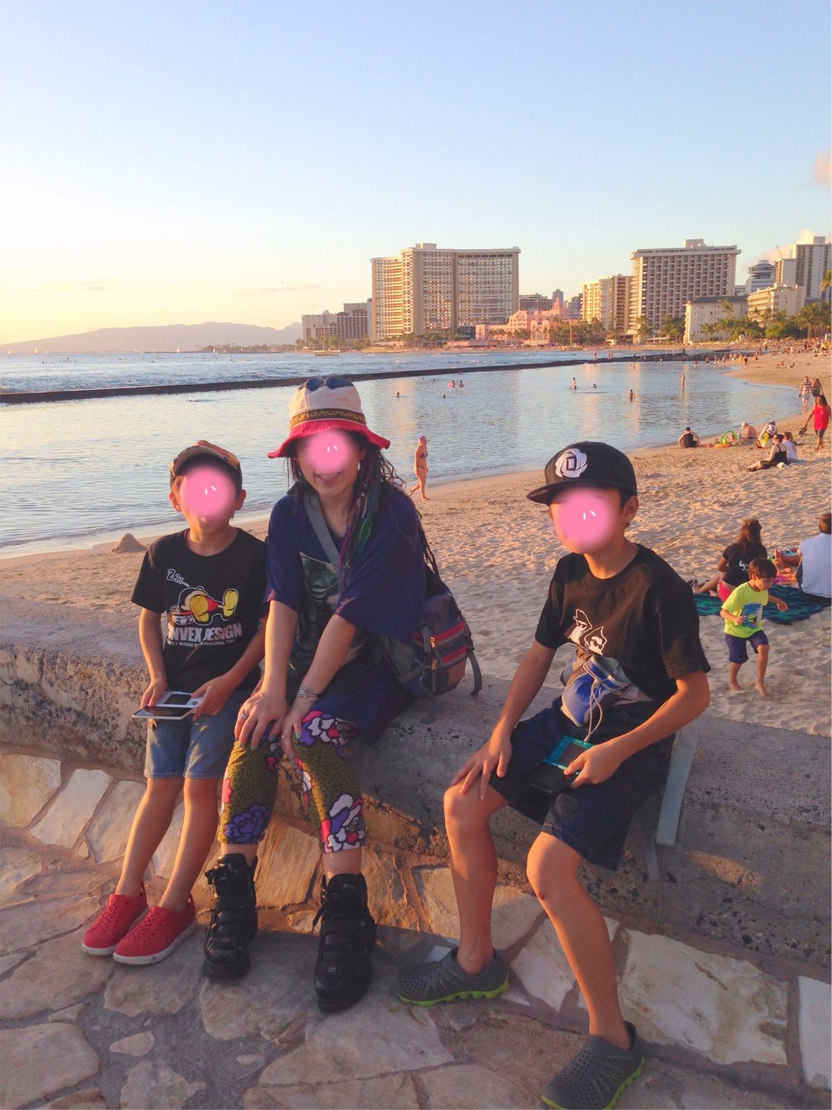 夕暮れのワイキキビーチ