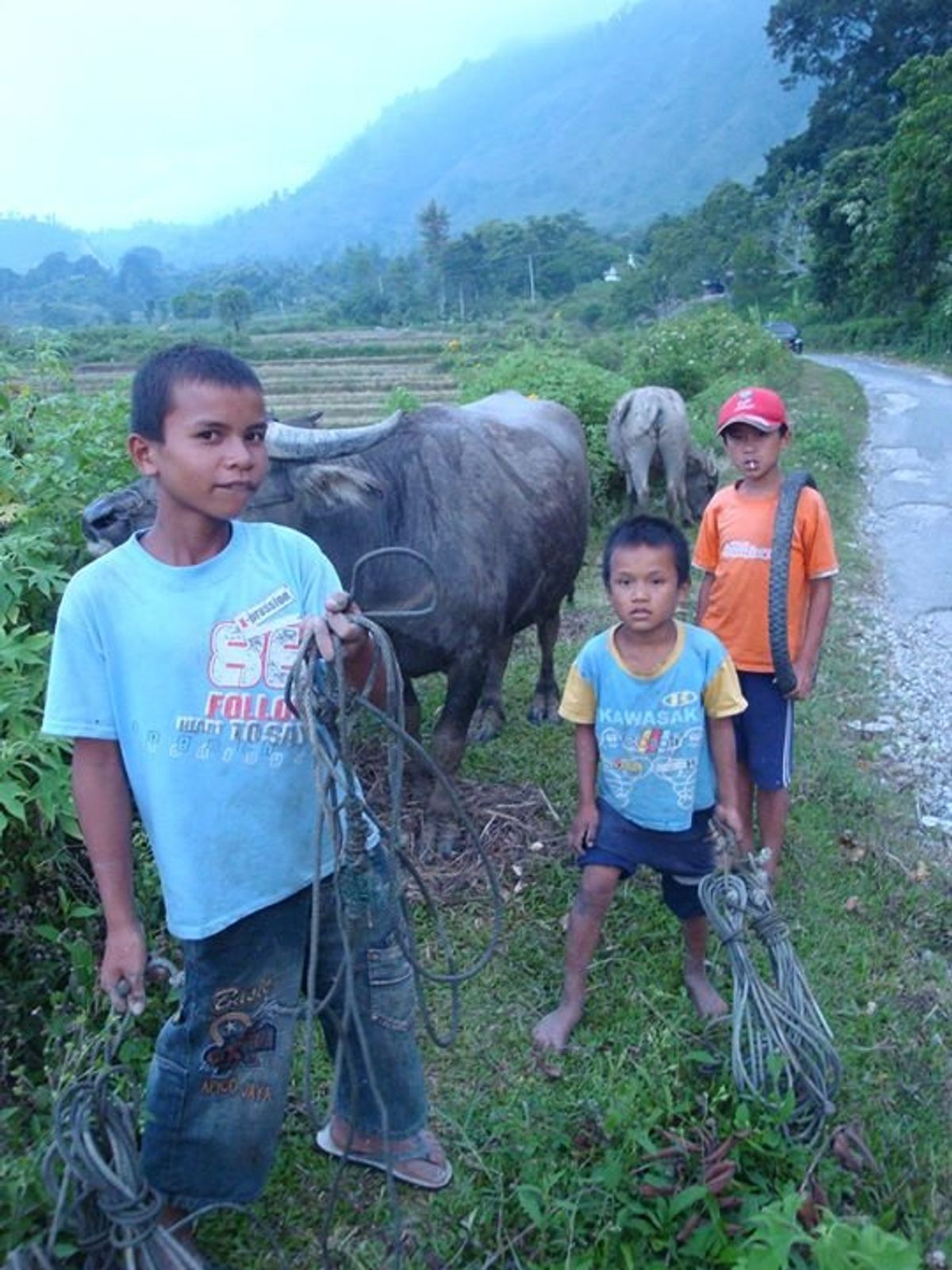 サモシール島バイクでラウンド。道がやばすぎて一周するのに半日以上かかったな...