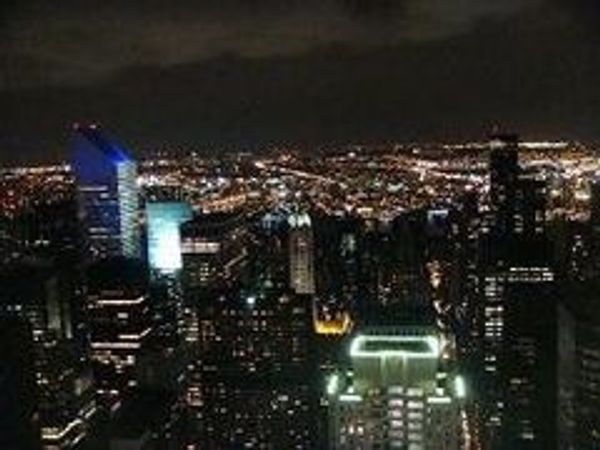 アメリカ(米国)・ニューヨーク「ボイスレッスンinハーレム」の写真：エンパイヤ・ステート・ビルからの夜景。
...