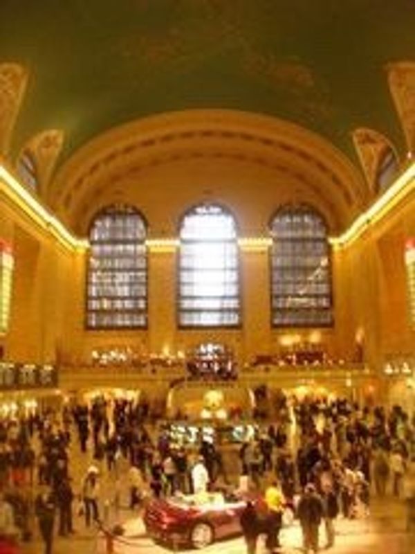 アメリカ(米国)・ニューヨーク「ボイスレッスンinハーレム」の写真：グランドセントラル駅。
映画「マダガス...