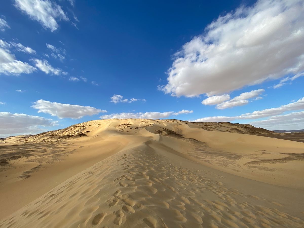 むっちゃ綺麗な砂漠ですべってみた！が、砂が深すぎてゆっくり。。笑

しかし...