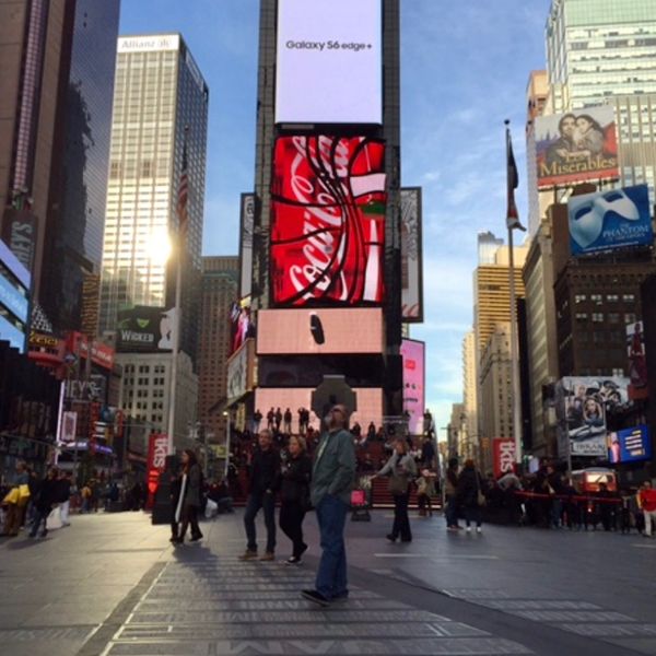 アメリカ(米国)・ニューヨーク「ニューヨーク散策」の写真：タイムズスクエア。
この後に一風堂でランチ