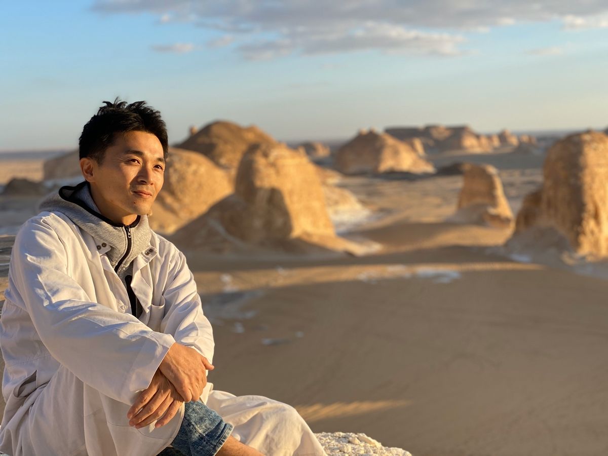 アガバト山。4年前は海だったたようです。素晴らしい眺め。