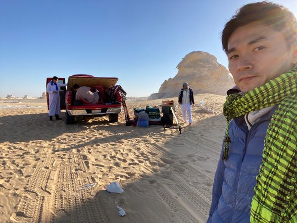 エジプト・カイロ「エジプト 砂漠キャンプの旅」の写真:出発の準備中!