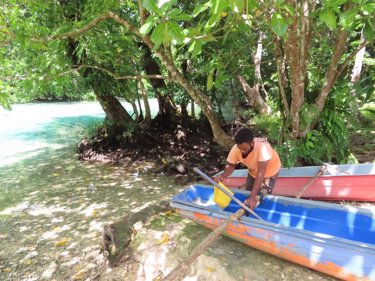 Riri River
こんなカヌーでクルーズ
先頭が1番景色いいんだけど、...