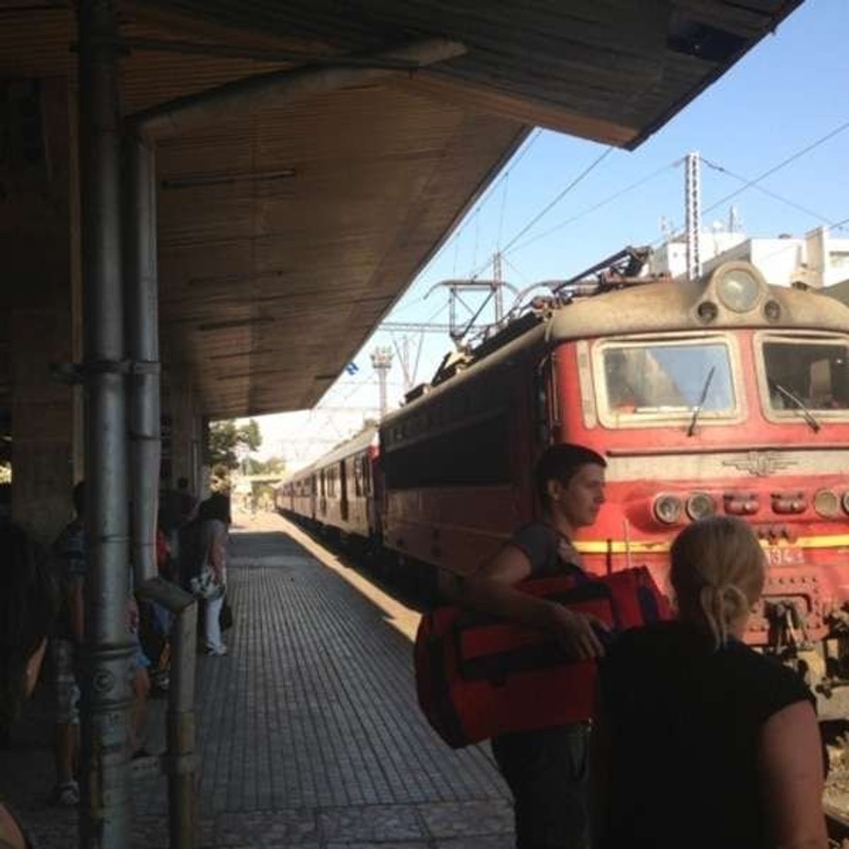 ブルガリア第二の都市プロブディフ鉄道駅前。
ハスコヴォから首都ソフィアまで...