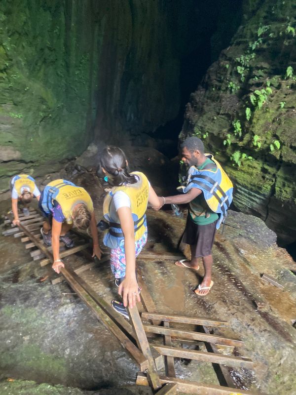 バヌアツ・タンナ島「バヌアツ大自然の旅」の写真：コウモリが住むケーブへの入口

お気づき...