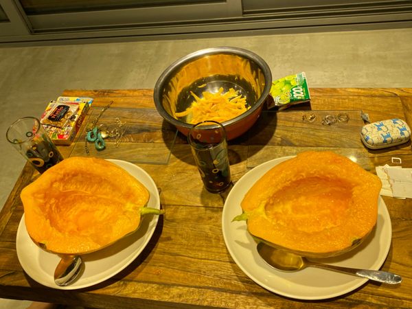 バヌアツ・タンナ島「バヌアツ大自然の旅」の写真：激辛青パパイヤサラダを完熟パパイヤの甘さ...