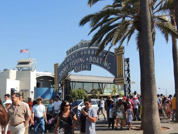 アメリカ(米国)・カリフォルニア「2014年 L.A. Santa Monica でCouchsurfing」の写真：サンタモニカ州立ビーチ