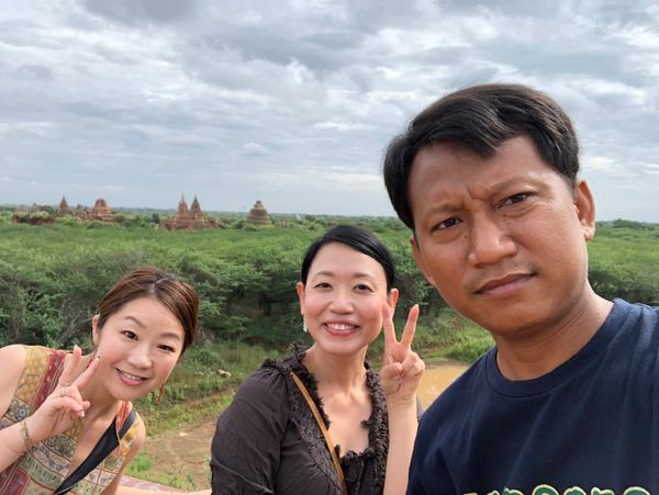 ミャンマー・ヤンゴン「ミャンマーの民族衣装ロンジーを楽しんだ旅」の写真：バガンに到着して最初はミンナントゥー村へ...