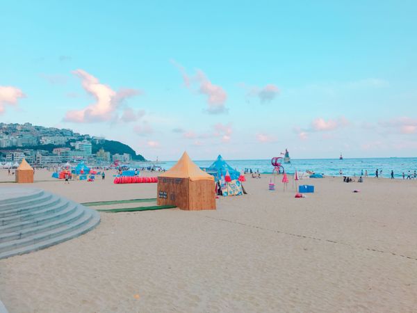 大韓民国 (韓国)・釜山「〜釜山〜近すぎて飛行機ですることに悩みがち🇰🇷」の写真:南国大好き民としては、海雲台チェゴ