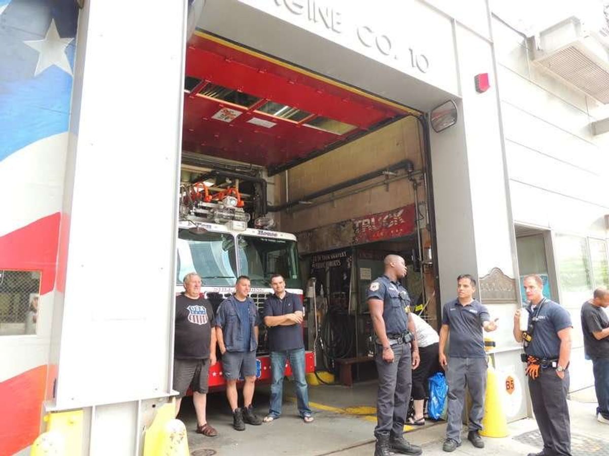 WTCからすぐの消防署。消防員300人以上が殉死した。