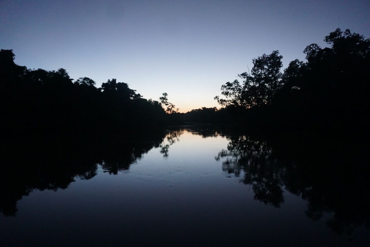 オリノコデルタでキャンプ
アマゾン川の支流の河口の村から渡し舟みたいなの...