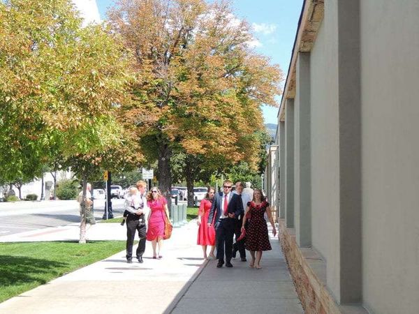 アメリカ(米国)・ソルトレイクシティ「2014年 モルモン教の都市ソルトレイクシティ」の写真：たぶんモルモン教徒。