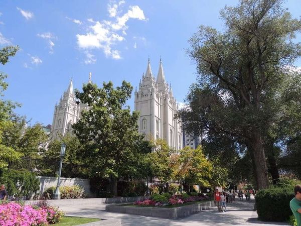 アメリカ(米国)・ソルトレイクシティ「2014年 モルモン教の都市ソルトレイクシティ」の写真：Salt Lake Temple 