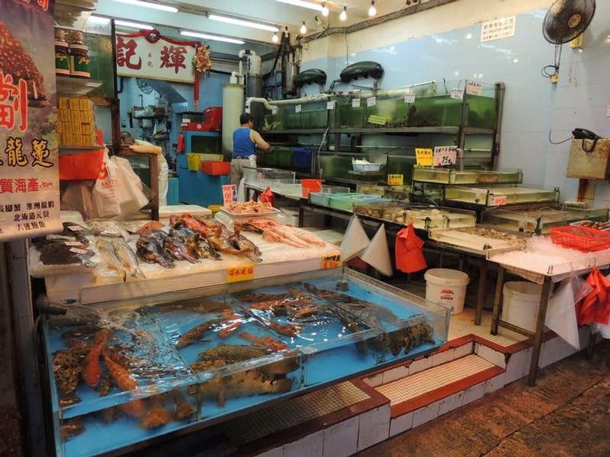 灣仔の市場

